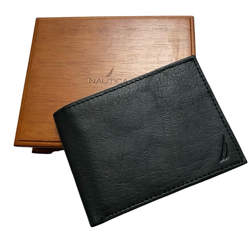 Nautica Black Leather Wallet